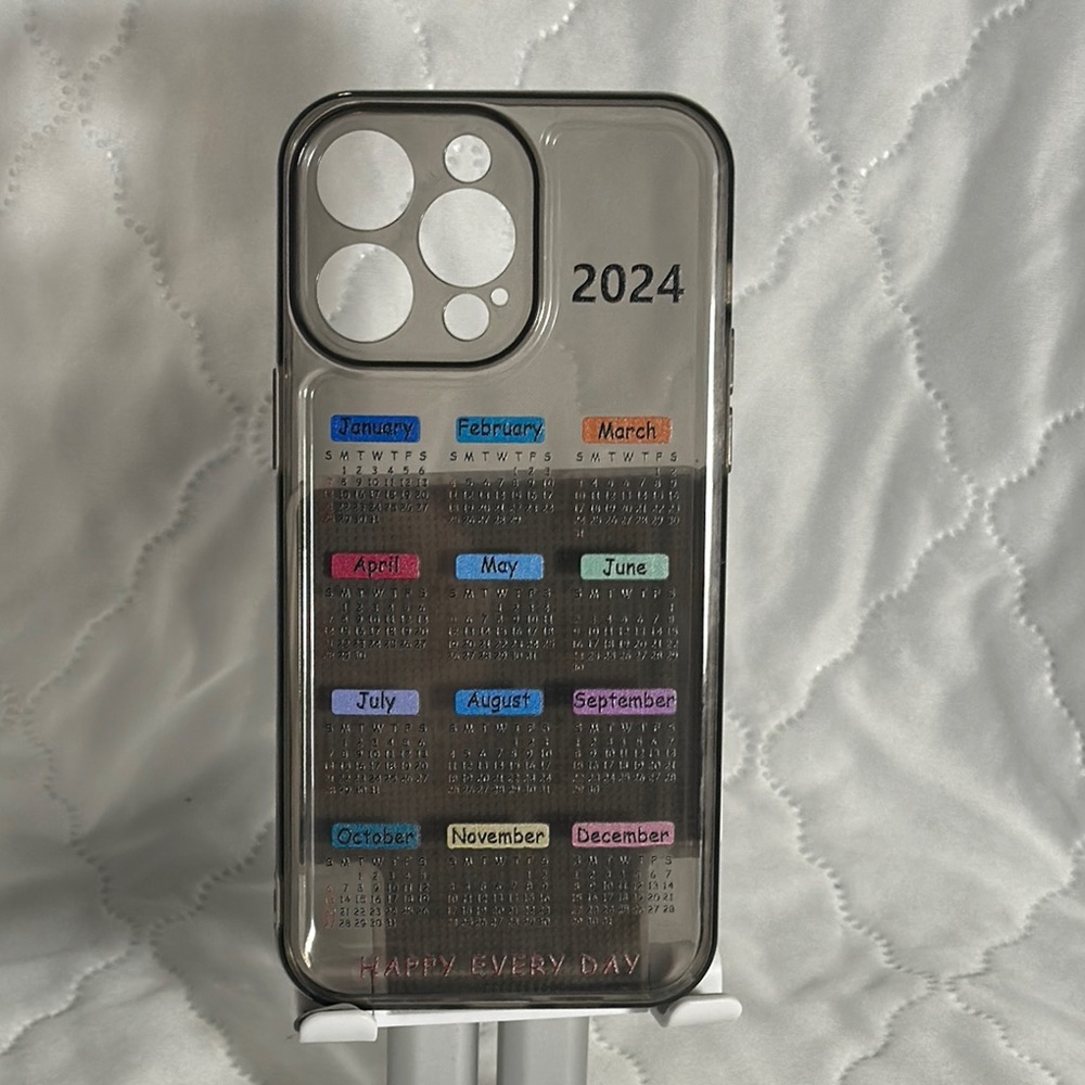 iPhone 14 Pro Max Transparent 2024 Calendar Phone Case